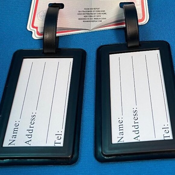 FLORAL FLOWERS SET OF 2 EASY TO SEE UNIQUE LUGGAGE / BAG TAGS TRAVEL / TRAVELING - Picture 8 of 10